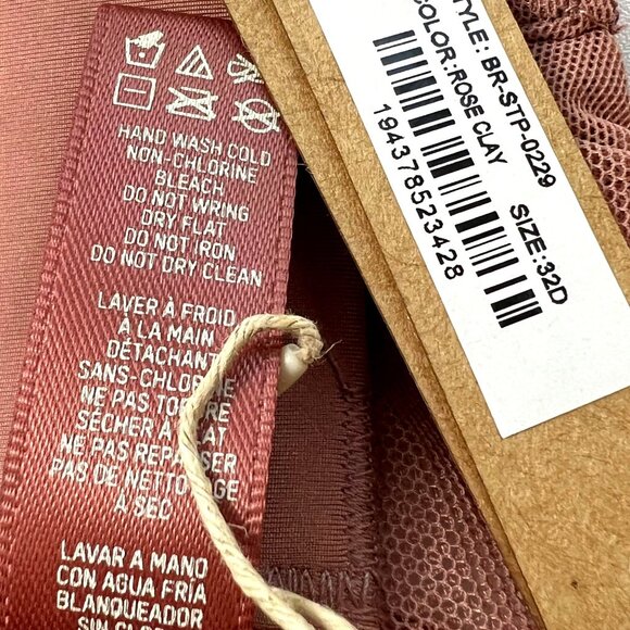 SKIMS‎ Ultra Fine Mesh Strapless Bra Underwire Convertible 32D Rose Clay - Picture 10 of 11